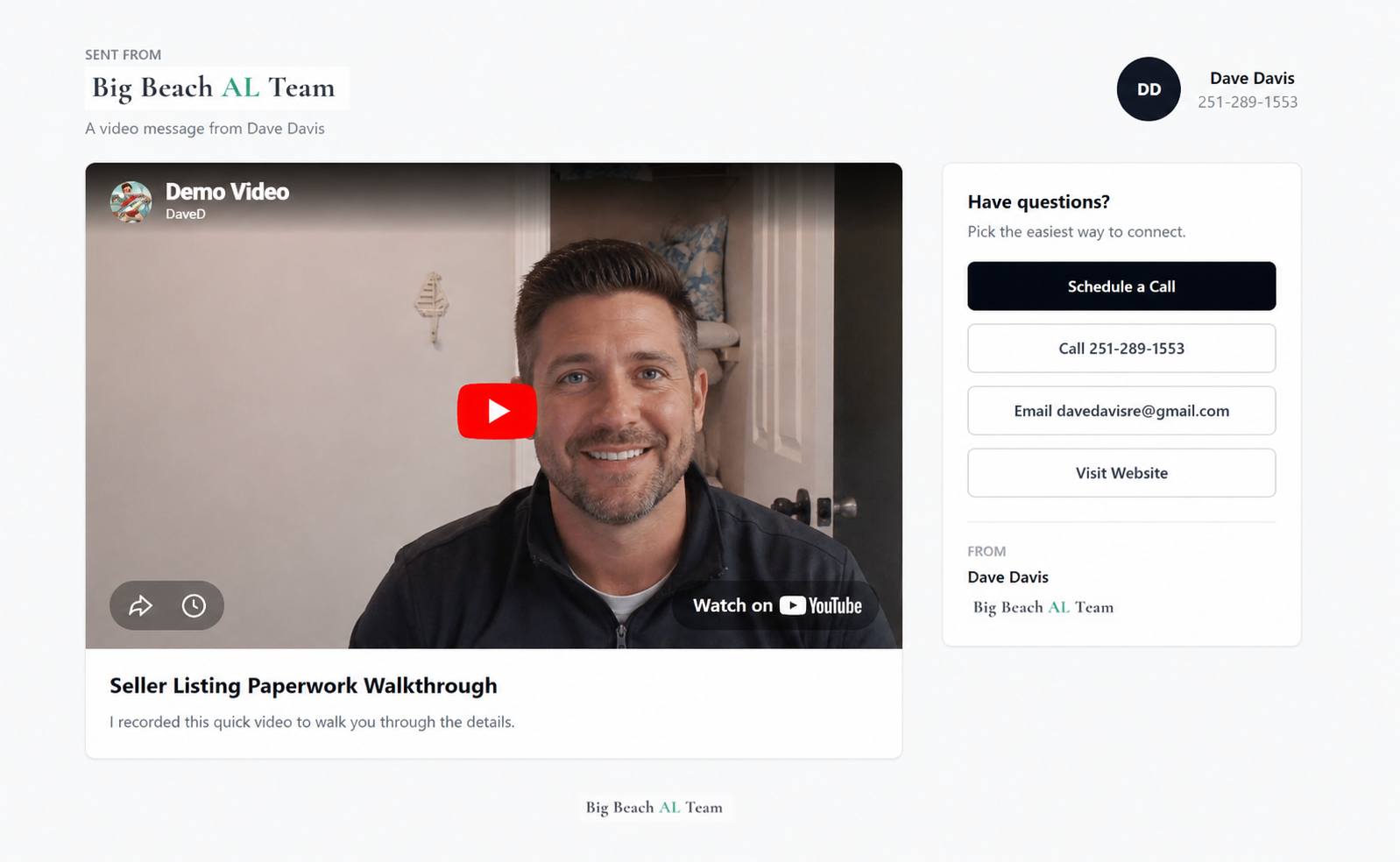 Video email composer